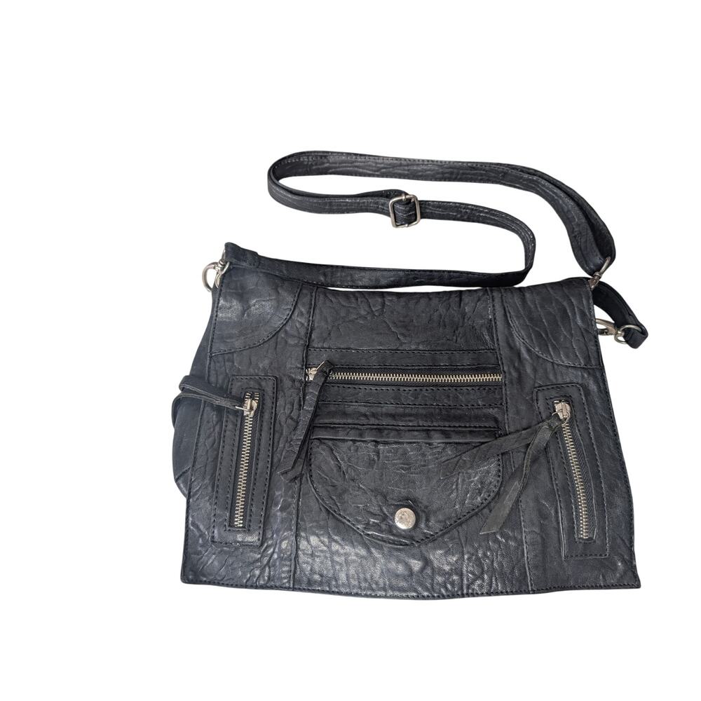 Great by Sandie Paris Textured Black Leather Bag